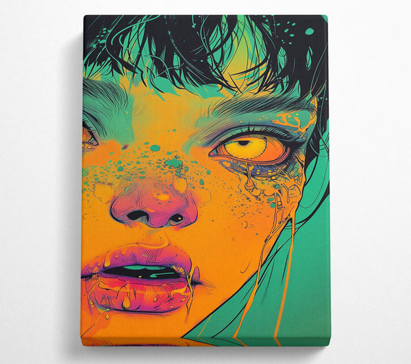  A Canvas Print of Orange Drip Dream Canvas Art