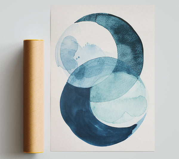 Indigo Crescent Dance Poster