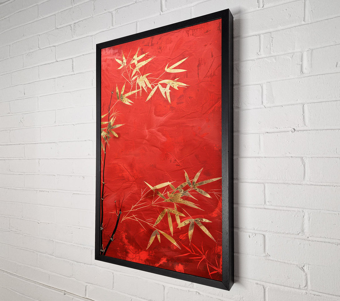  A Canvas Print of Crimson Bamboo Dreams Canvas Art