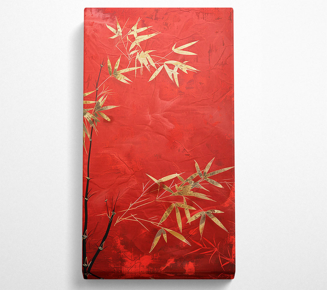  A Canvas Print of Crimson Bamboo Dreams Canvas Art