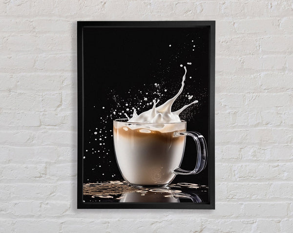 Latte Splash Framed Print