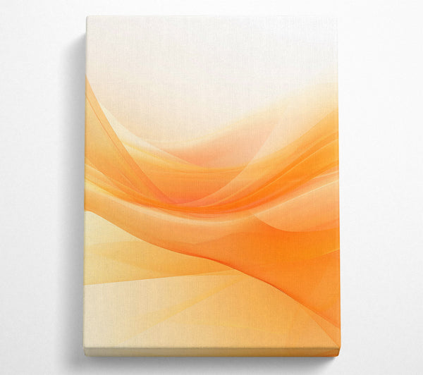  A Canvas Print of Orange Abstract Waves Canvas Wall Art