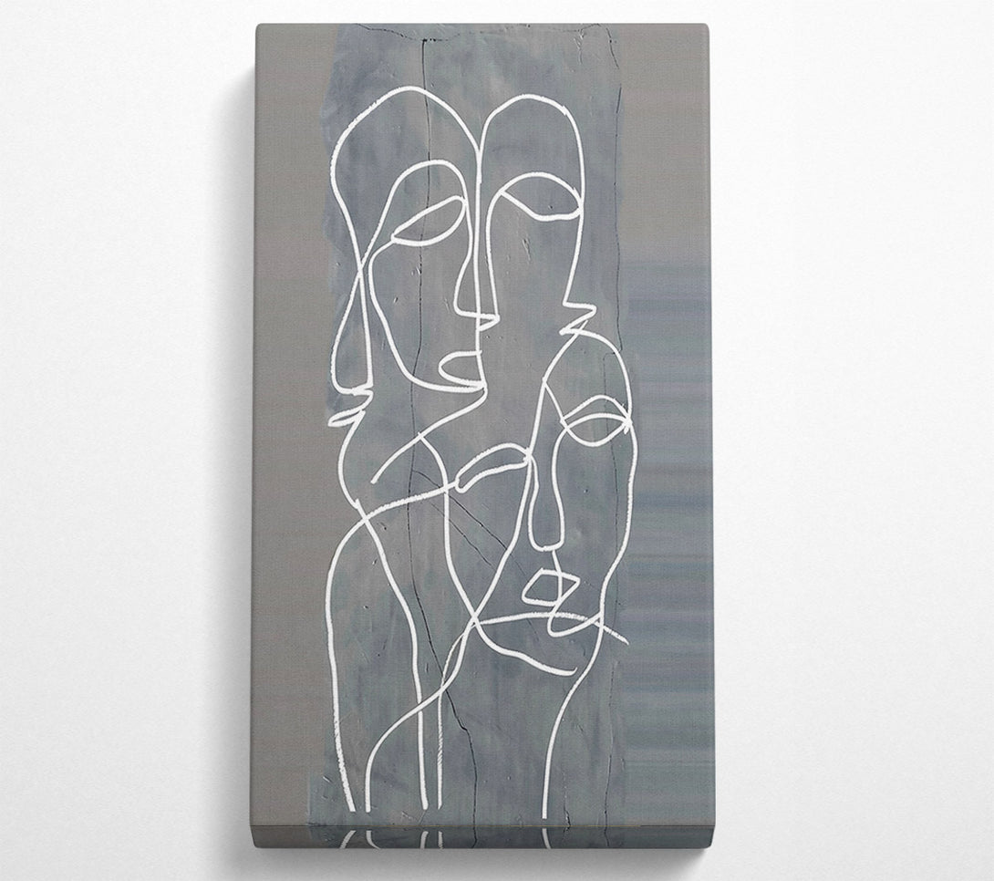  A Canvas Print of Silver Line Faces Canvas Art