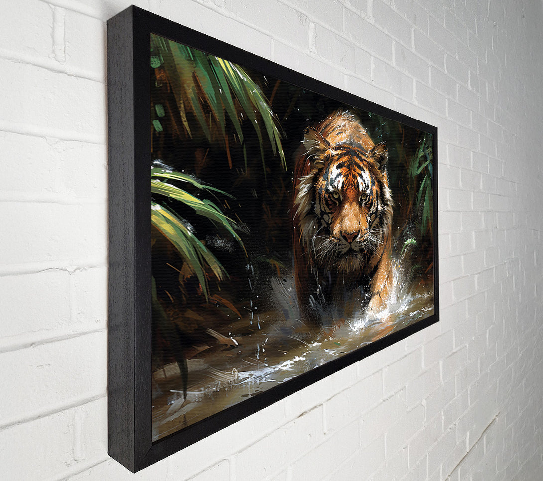  A Canvas Print of Golden Tiger'S Prowl Canvas Wall Art