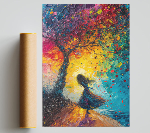 Golden Wind Embrace Print