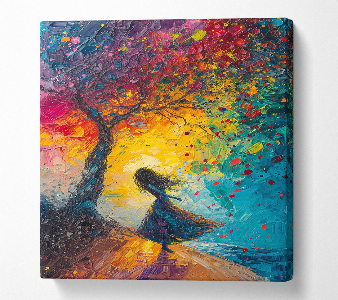  A Canvas Print of Golden Wind Embrace Canvas Print