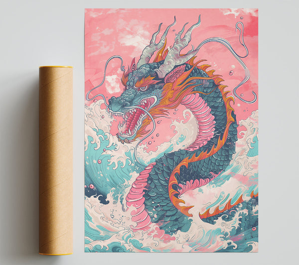 Pink Dragon'S Fury Giclee Print