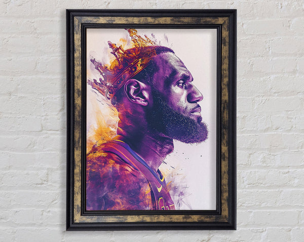 Lebron James Crown Framed Print