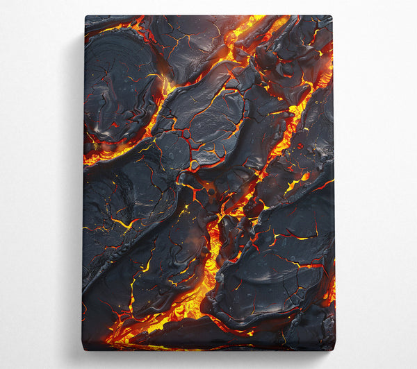  A Canvas Print of Black Lava Flow Canvas Art