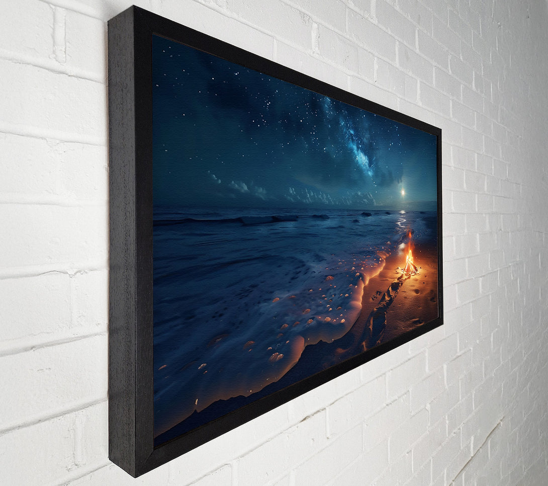  A Canvas Print of Orange Night Fire Canvas Wall Art