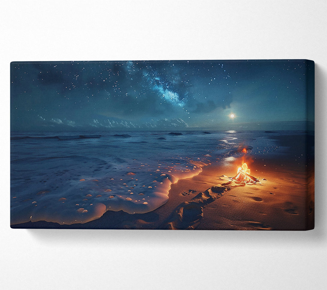  A Canvas Print of Orange Night Fire Canvas Wall Art