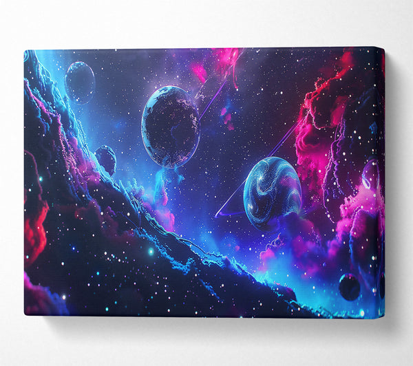  A Canvas Print of Blue Nebula Dreamscape Canvas Art