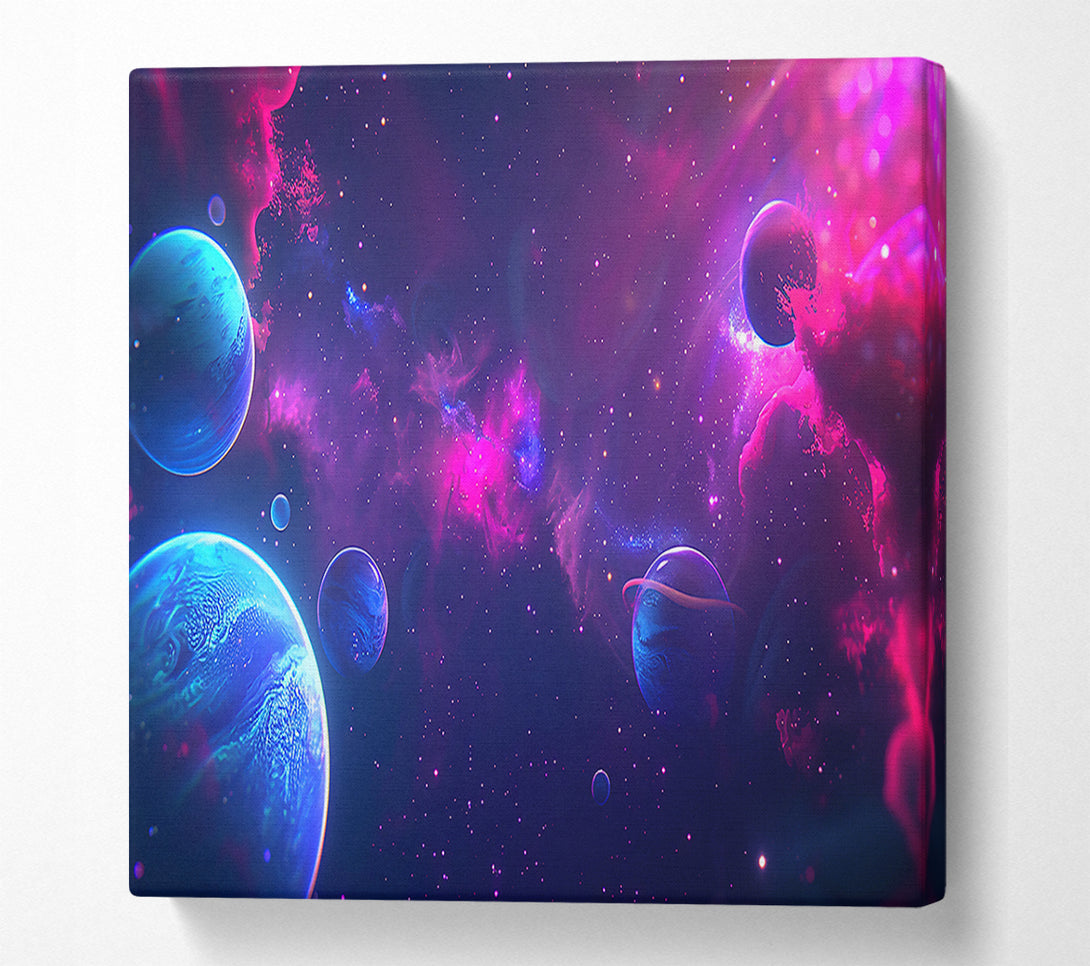  A Canvas Print of Pink Nebula Skies Canvas Print