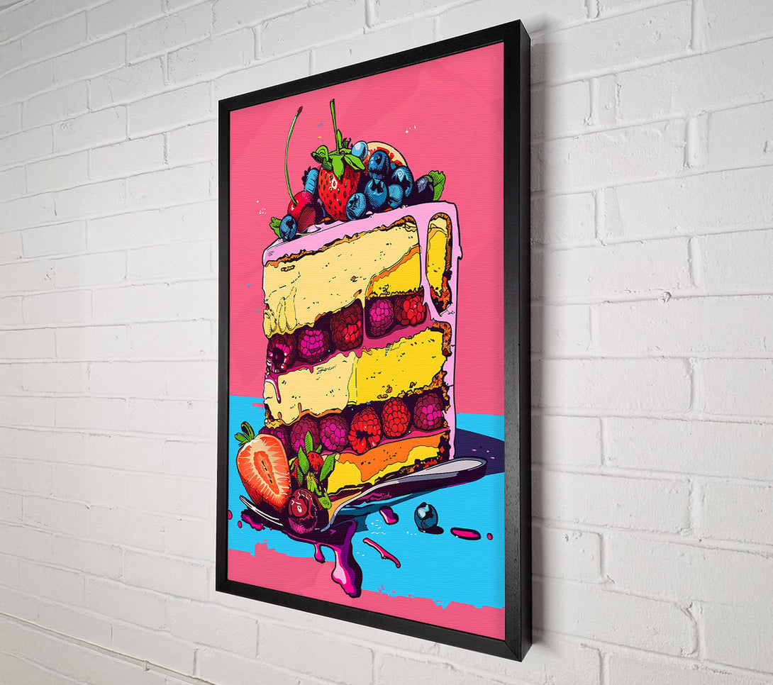  A Canvas Print of Pink Dripping Cake Canvas Print