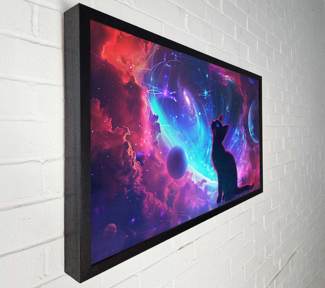 A Canvas Print of Pink Cosmic Kitty Canvas Print