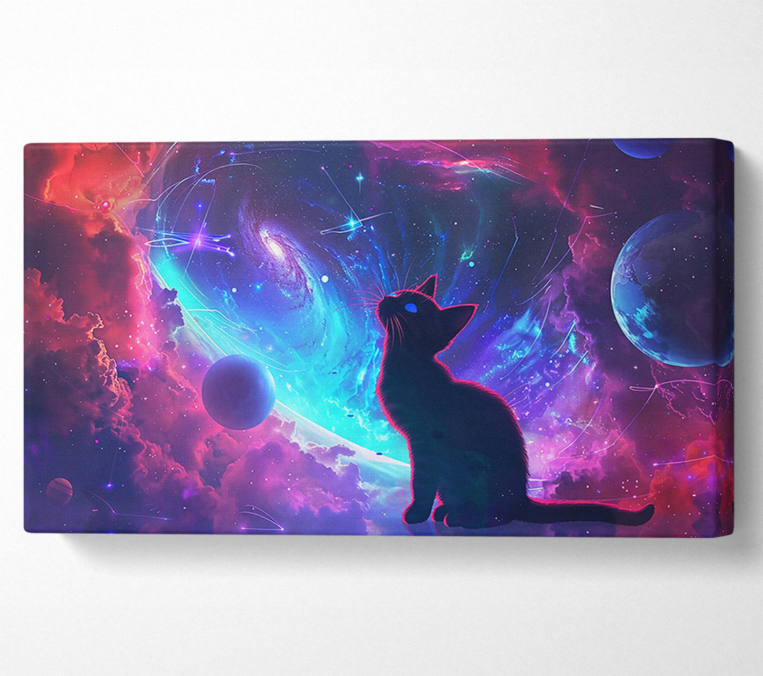  A Canvas Print of Pink Cosmic Kitty Canvas Print