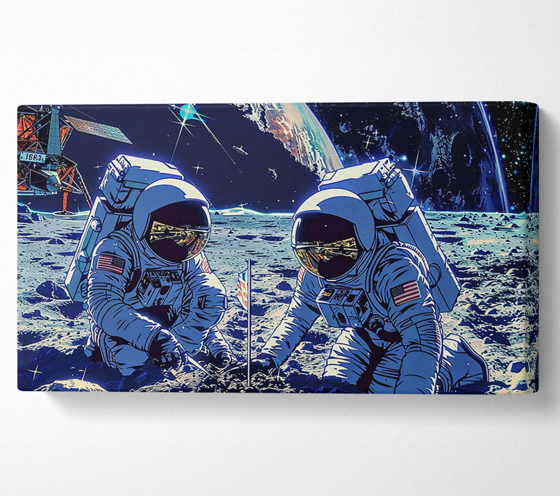 A Canvas Print of Blue Lunar Discovery Canvas Print