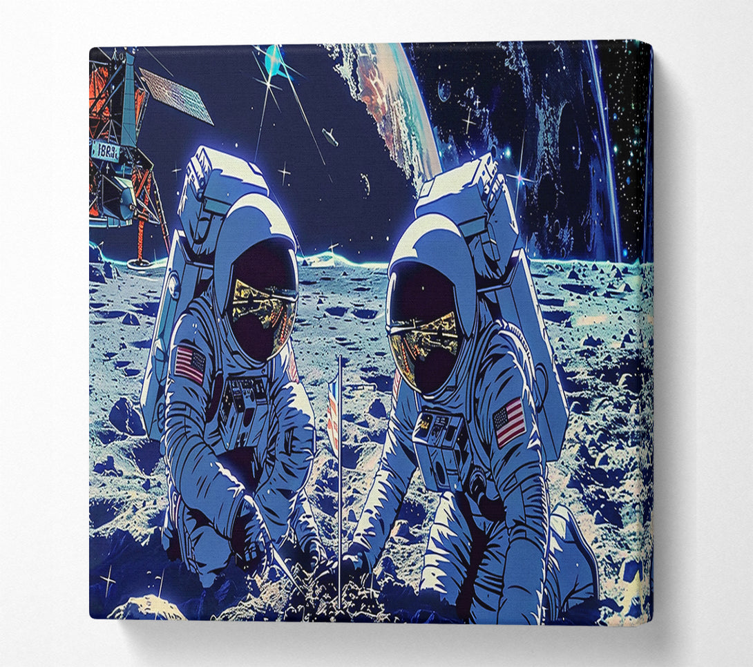  A Canvas Print of Blue Lunar Discovery Canvas Print