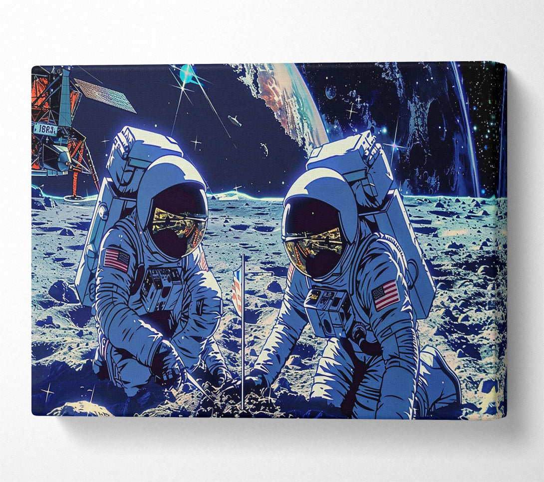  A Canvas Print of Blue Lunar Discovery Canvas Print