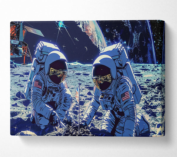  A Canvas Print of Blue Lunar Discovery Canvas Print