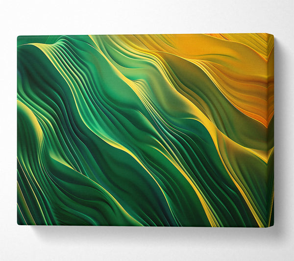  A Canvas Print of Emerald Flowing Lines Canvas Print