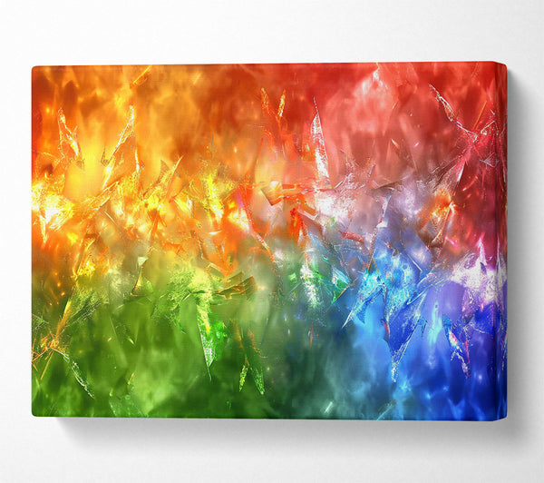 A Canvas Print of Azure Crystal Burst Canvas Print