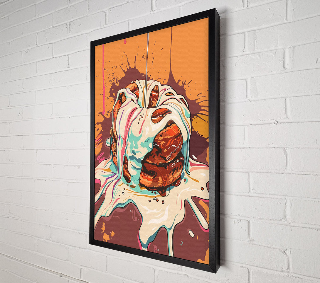  A Canvas Print of Creamy Orange Drizzle Canvas Art