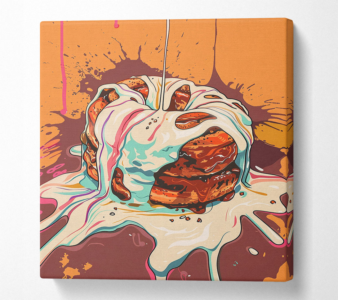  A Canvas Print of Creamy Orange Drizzle Canvas Art