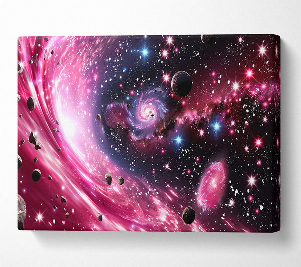  A Canvas Print of Pink Cosmic Swirl Canvas Print