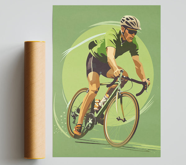 Green Pedal Pusher. Print