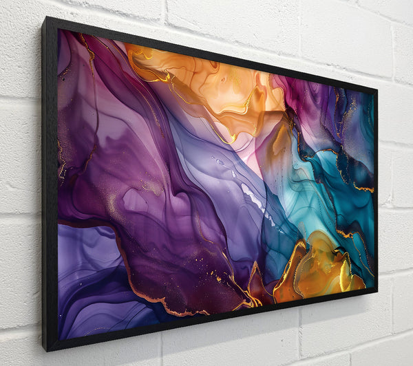 Purple And Gold Abstract