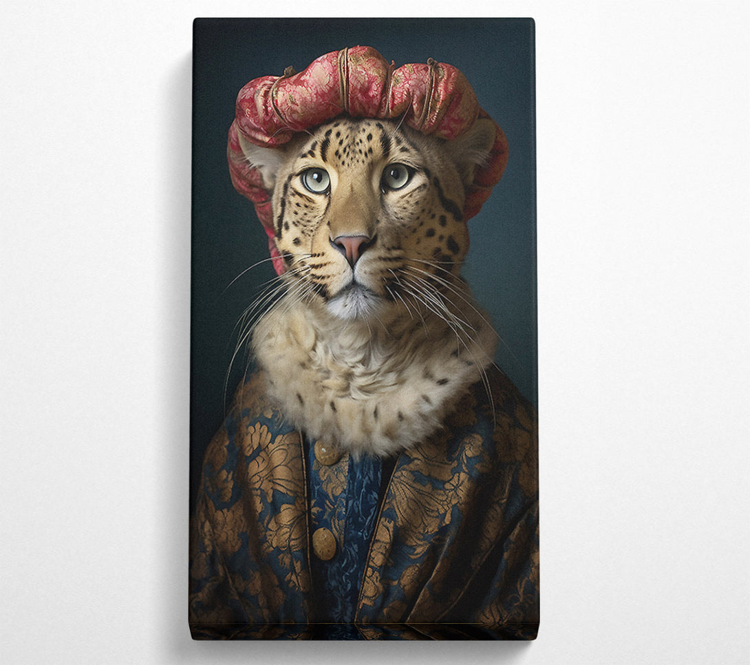  A Canvas Print of Leopard Hat Renaissance Canvas Print