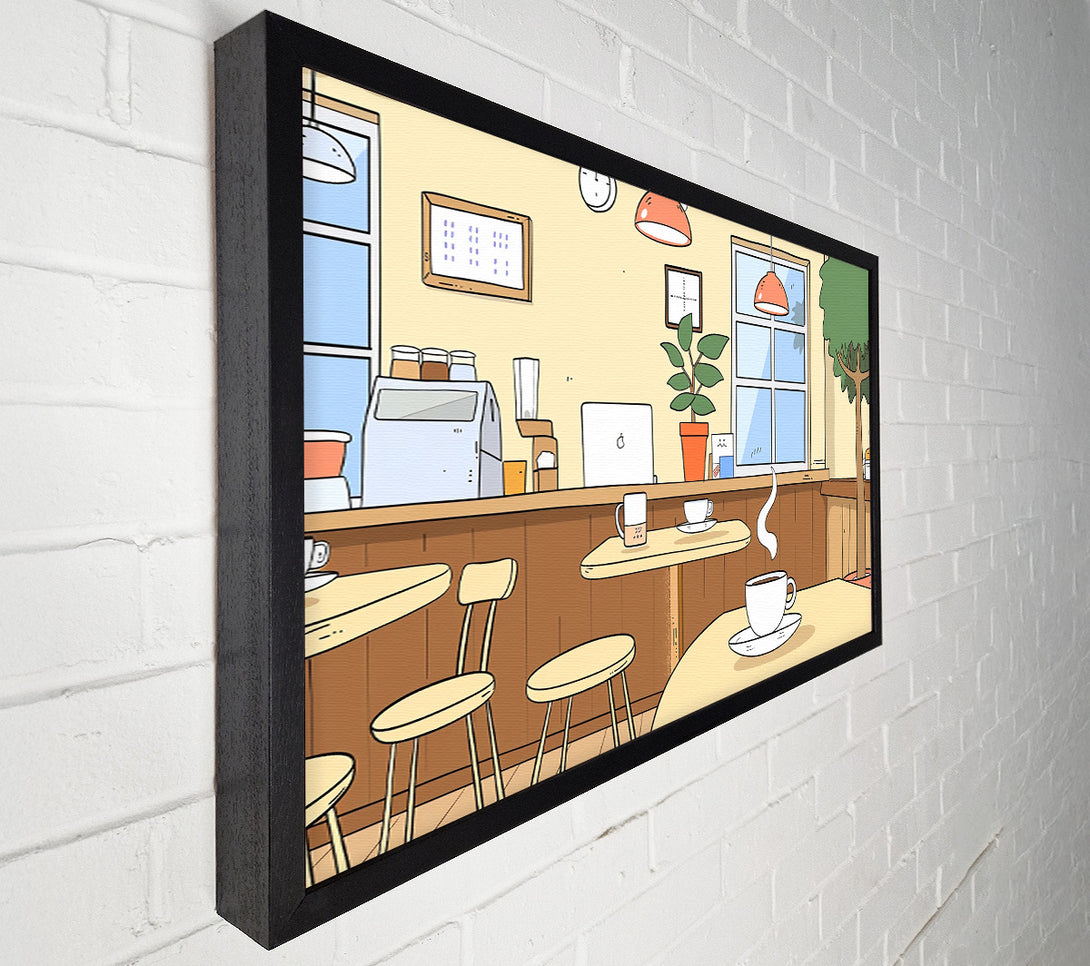  A Canvas Print of Creamy Coffee Shop Canvas Print