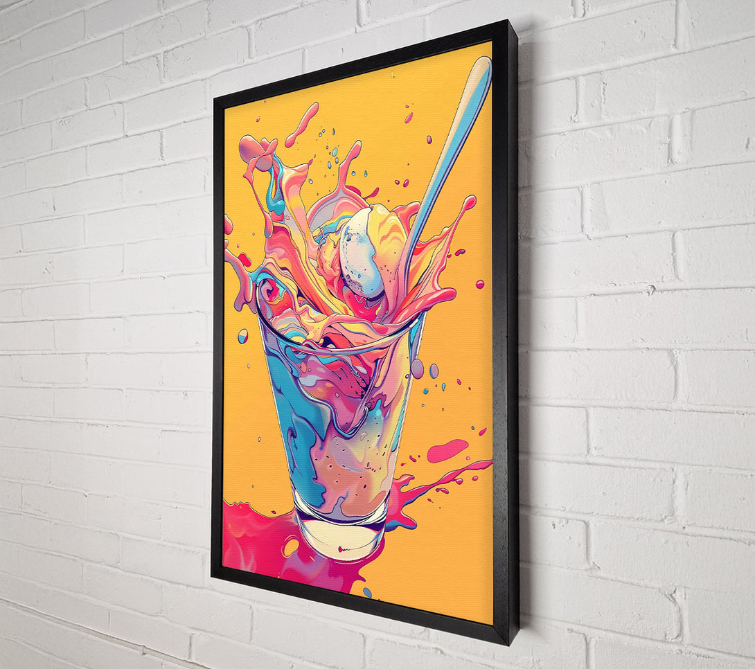  A Canvas Print of Pink Liquid Explosion Canvas Wall Art