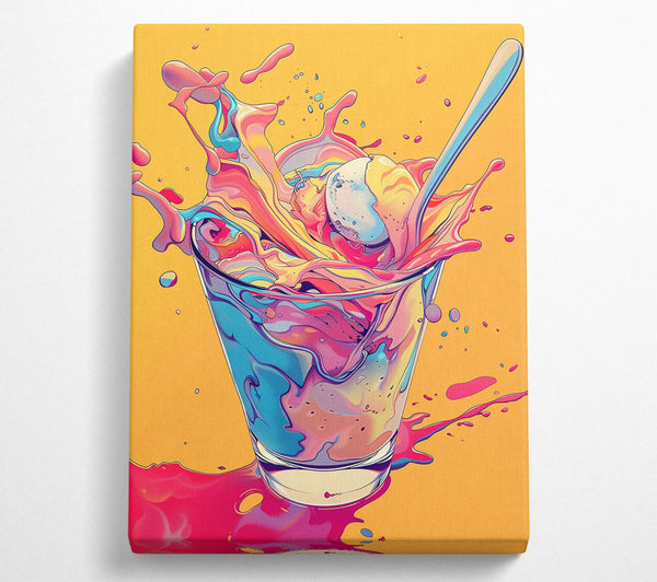  A Canvas Print of Pink Liquid Explosion Canvas Wall Art