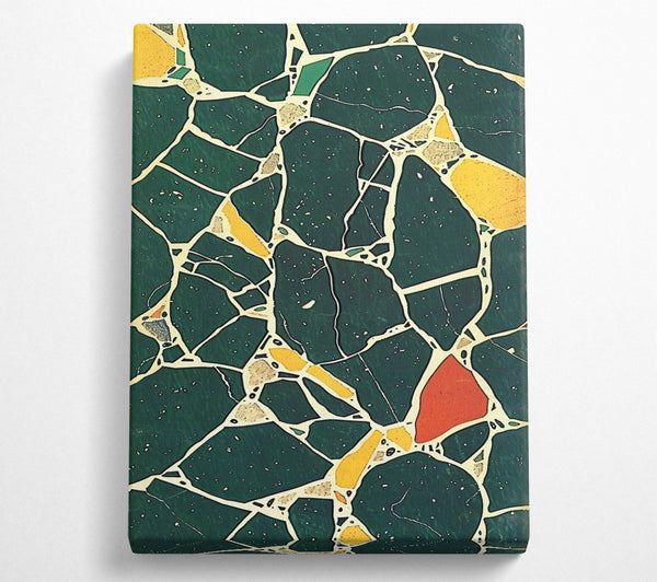  A Canvas Print of Emerald Cracked Dreams Canvas Wall Art