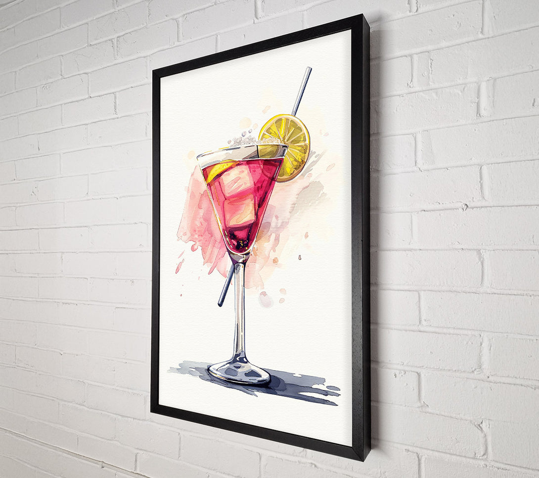  A Canvas Print of Pink Sunset Martini Canvas Print