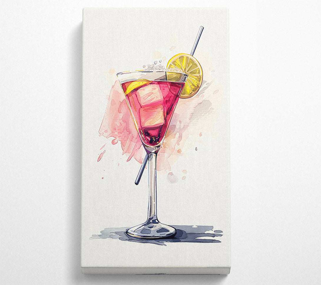  A Canvas Print of Pink Sunset Martini Canvas Print