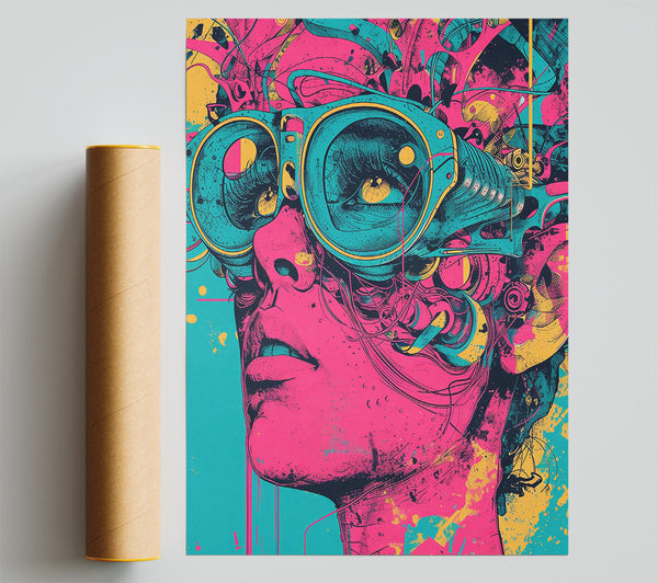 Pink Goggles Vision Poster