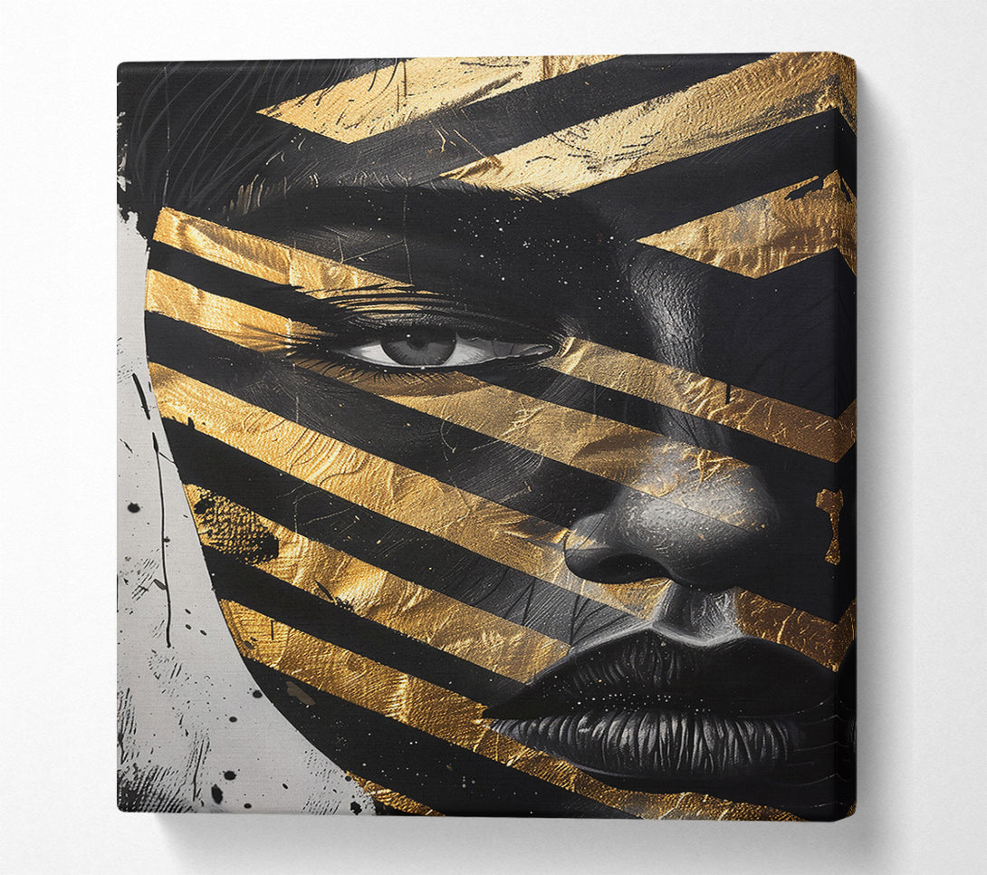  A Canvas Print of Golden Striped Gaze Canvas Wall Art