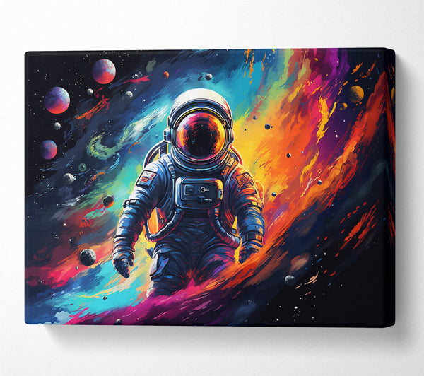  A Canvas Print of Orange Cosmic Dive Canvas Print