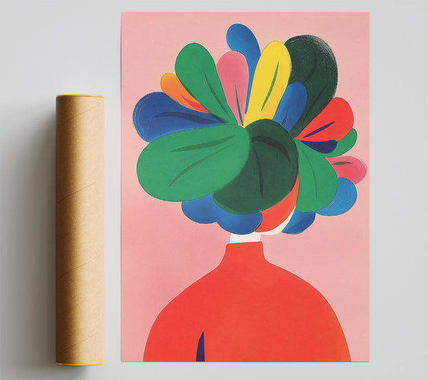 Red Bloom Headpiece Giclee Print