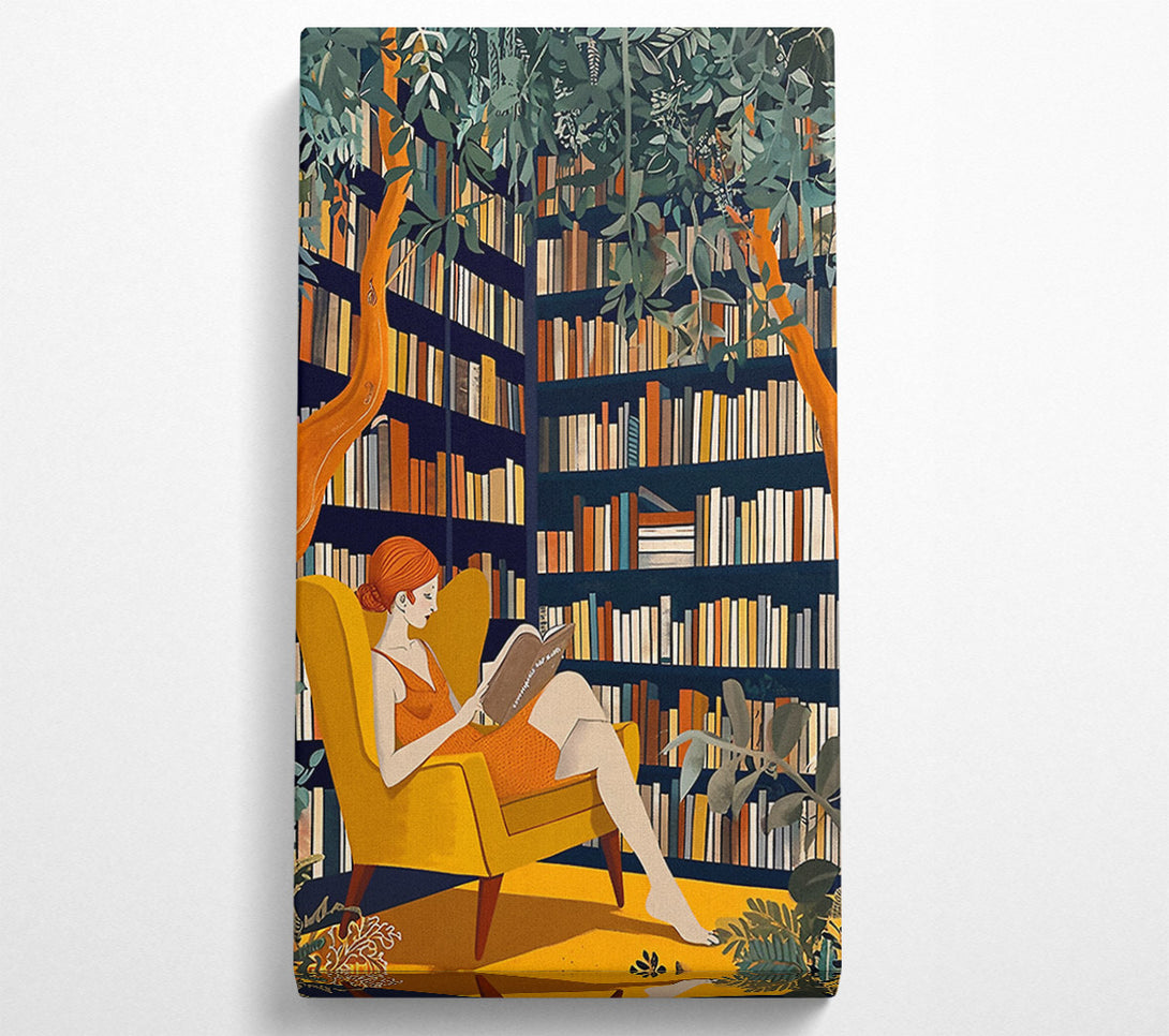  A Canvas Print of Library Girl Canvas Print