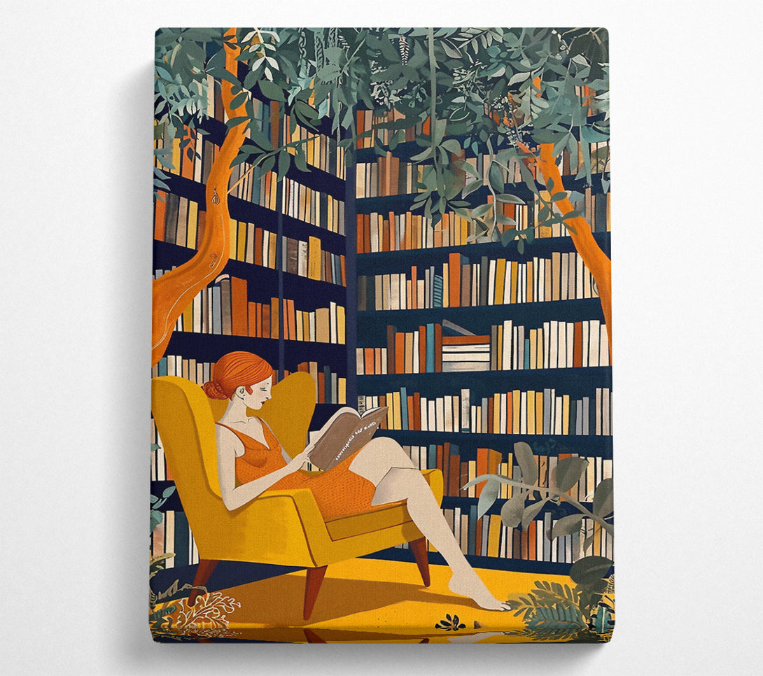  A Canvas Print of Library Girl Canvas Print