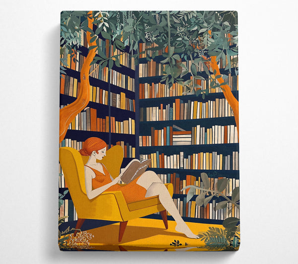  A Canvas Print of Library Girl Canvas Print