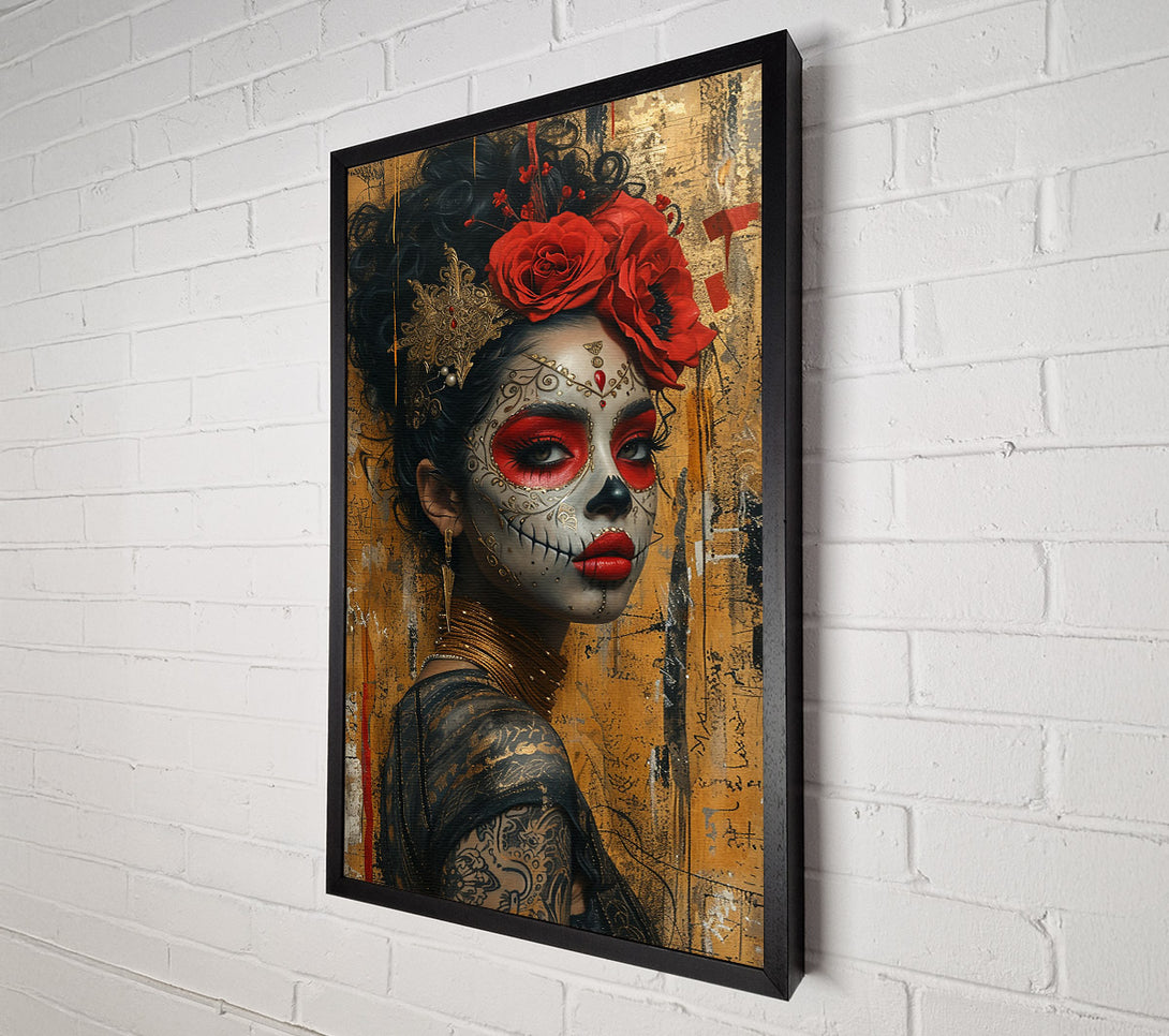  A Canvas Print of Golden Red Embrace Canvas Art