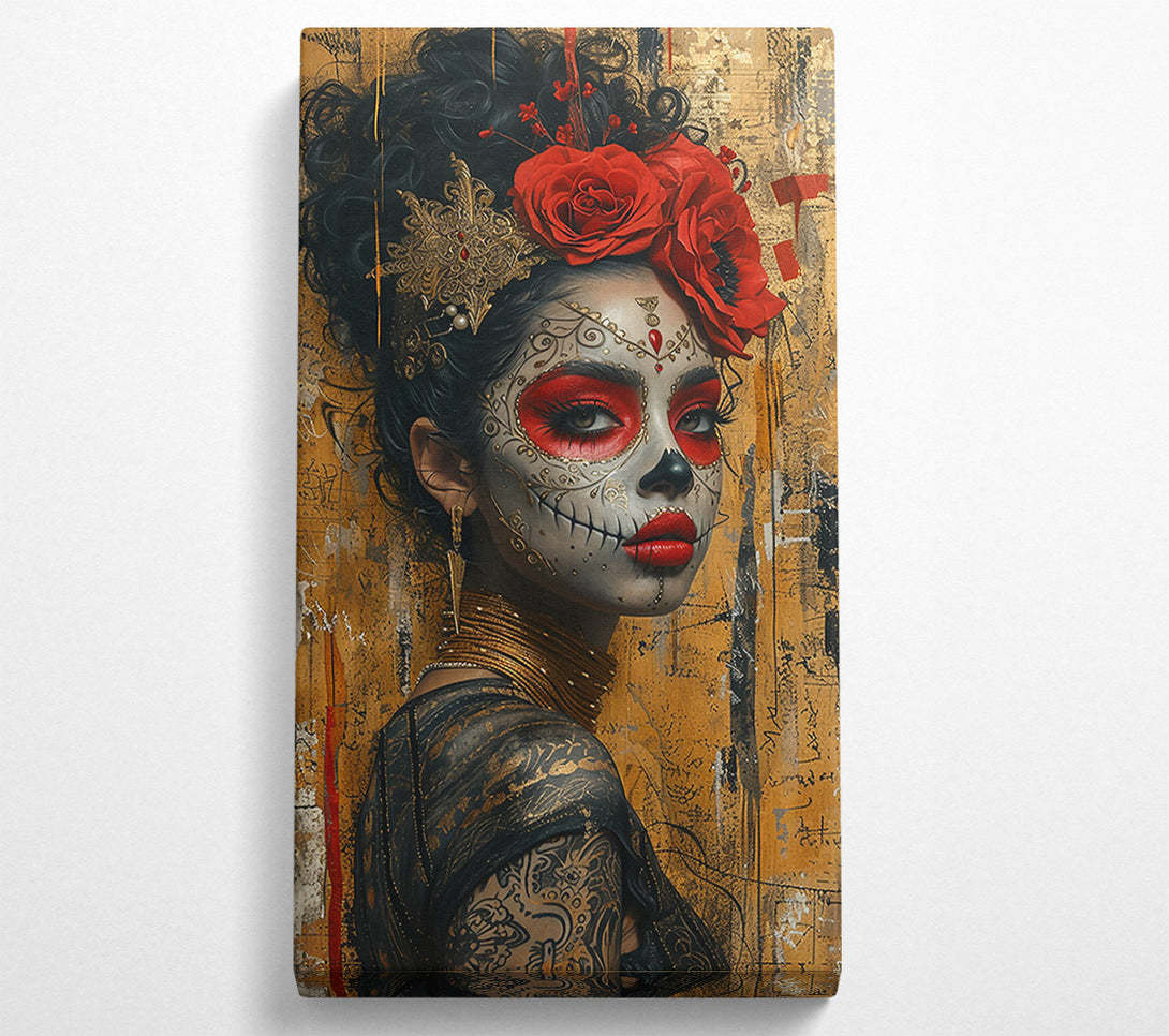  A Canvas Print of Golden Red Embrace Canvas Art
