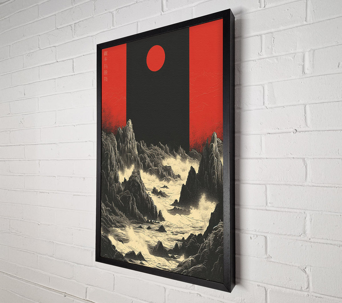  A Canvas Print of Crimson Coastline Canvas Wall Art