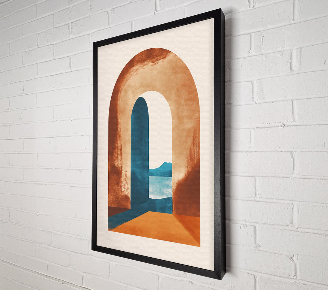  A Canvas Print of Orange Archway View Canvas Print