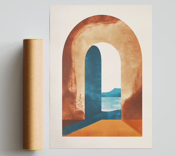 Orange Archway View Poster